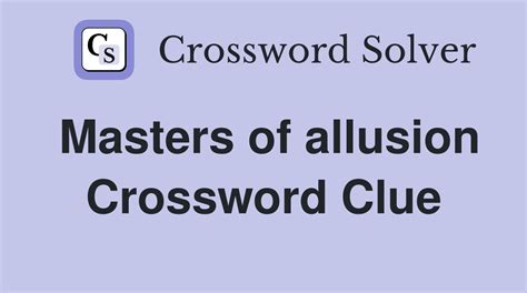 allusion crossword clue|Iba pa.